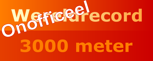 Onofficieel wereldrecord 3000 meter Onofficieel wereldrecord 3000 meter